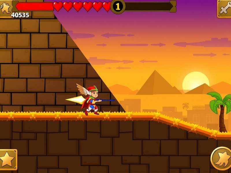 Bheem fighting enemies in pyramid